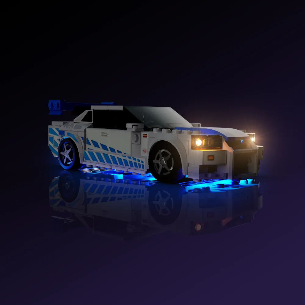 Light my Bricks Sada světel - LMB 2.0 LEGO Speed Champions 2 Fast 2 Furious Nissan Skyline GT-R (R34) 76917 Obrázek