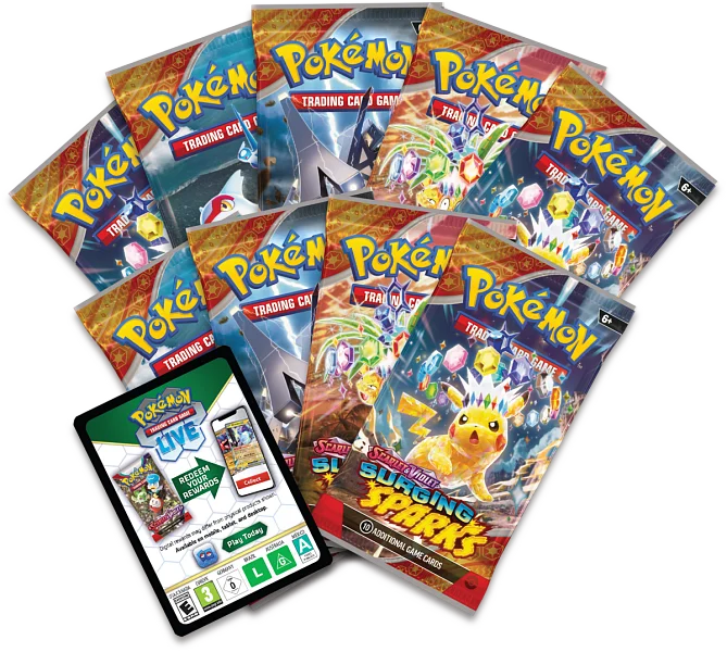 Nintendo Pokémon TCG: SV08 Surging Sparks - Elite Trainer Box Obrázek