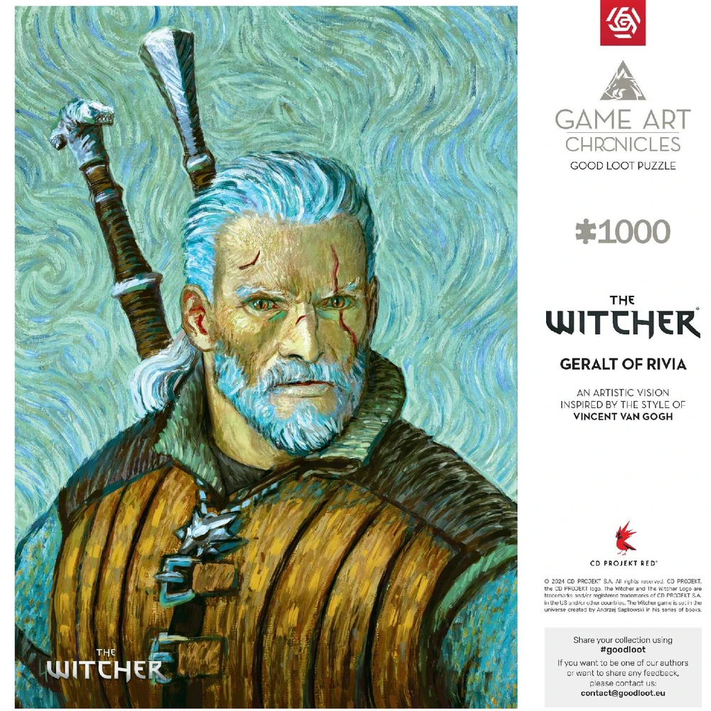 Good Loot GLO Game Art Chronicles: The Witcher: Geralt Van Gogh Puzzles 1000 Obrázek