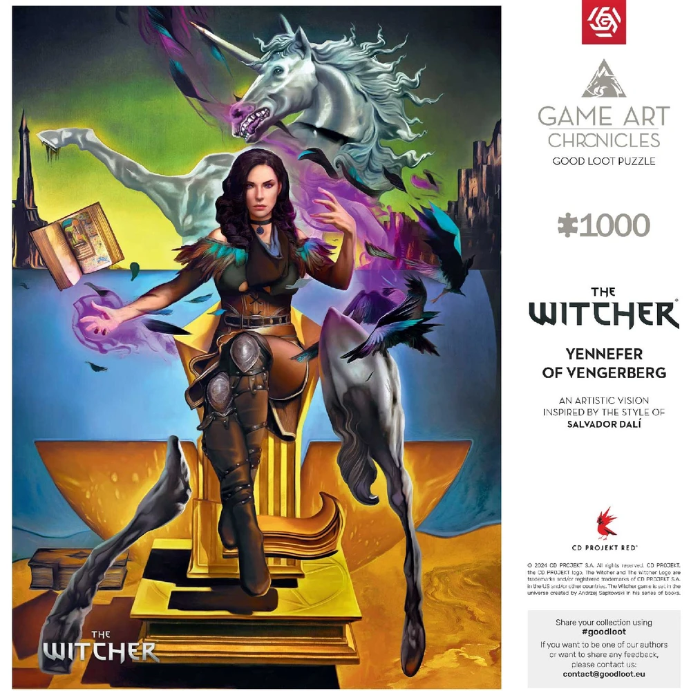 Good Loot GLO Game Art Chronicles: The Witcher - Yennefer Salvadore Dali Puzzles 1000 Obrázek