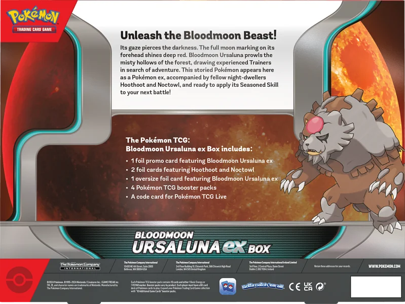 Nintendo Pokémon TCG: Bloodmoon Ursaluna ex Box Obrázek