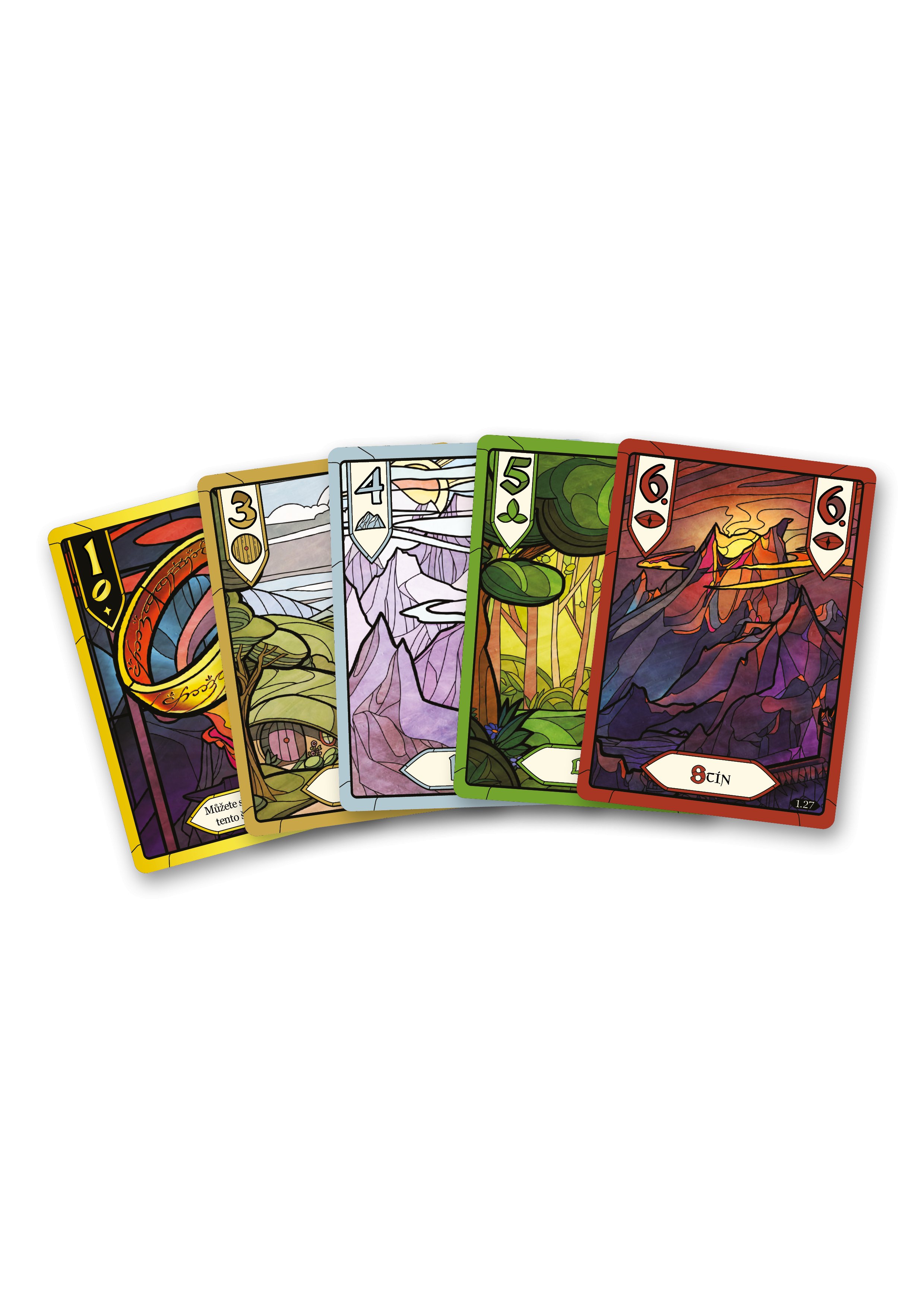 Asmodee Czech Republic Pán prstenů: Společenstvo prstenu – Štychová karetní hra + promo kapitola Dary Galadriel Obrázek