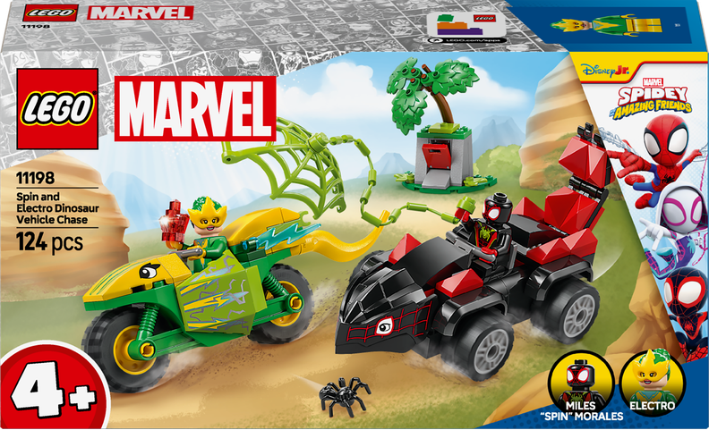 LEGO LEGO® Marvel Spin, Electro a honička s dinosauřím vozidlem 11198