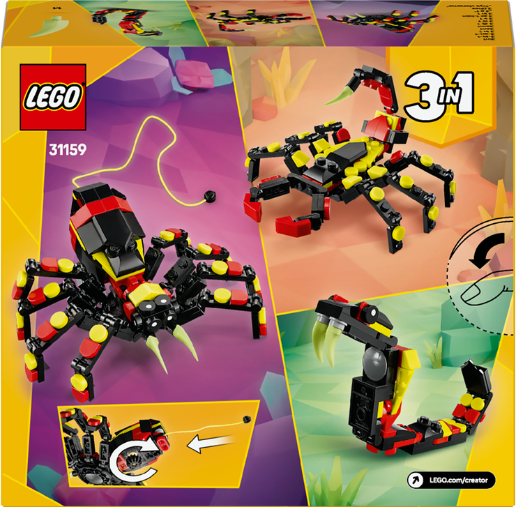 LEGO LEGO® Creator 3v1 Divoká zvířata: Překvapivý pavouk 31159 Obrázek
