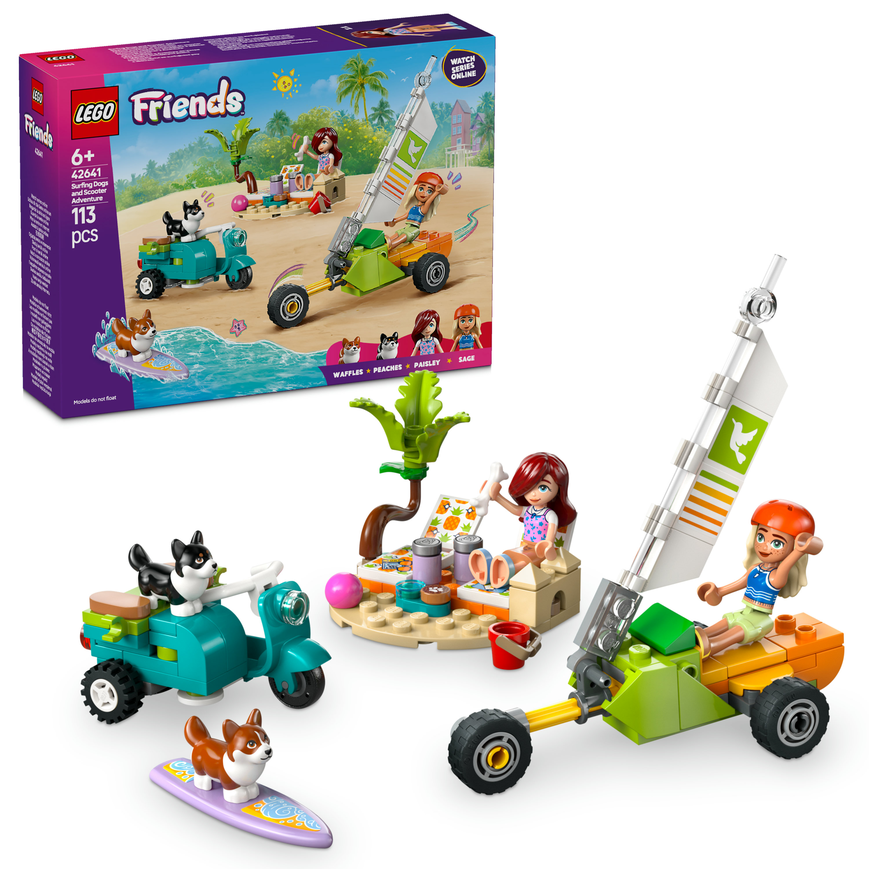 LEGO LEGO® Friends Dobrodružství se surfujícími psy a skútrem 42641 Obrázek