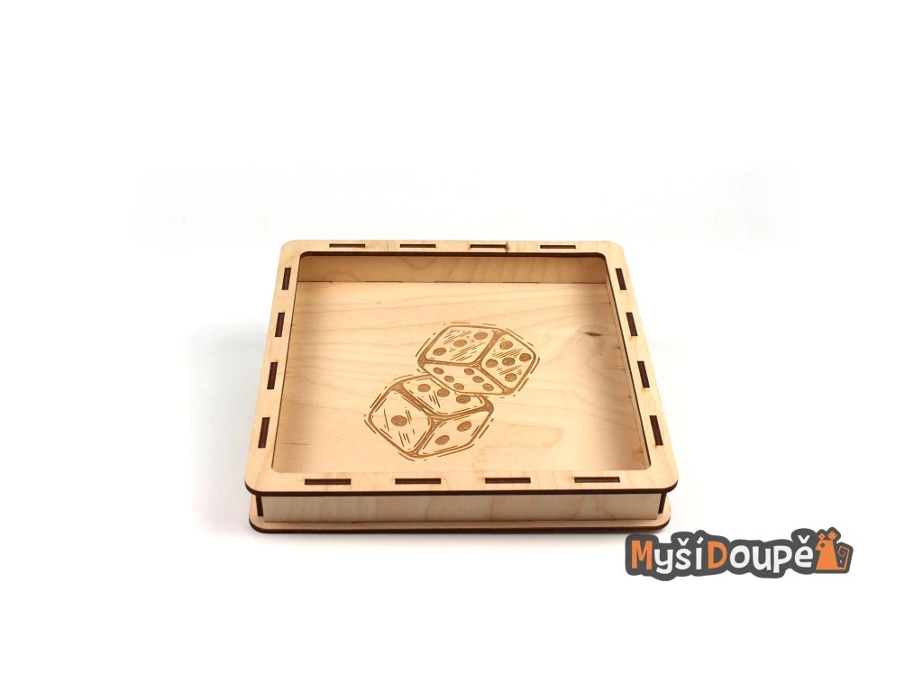 Myší Doupě Dice Tray XL - Motiv hrací kostky Obrázek