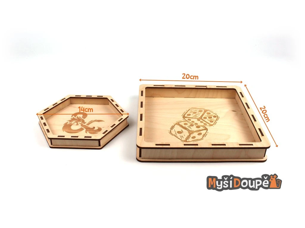 Myší Doupě Dice Tray XL - Motiv hrací kostky Obrázek
