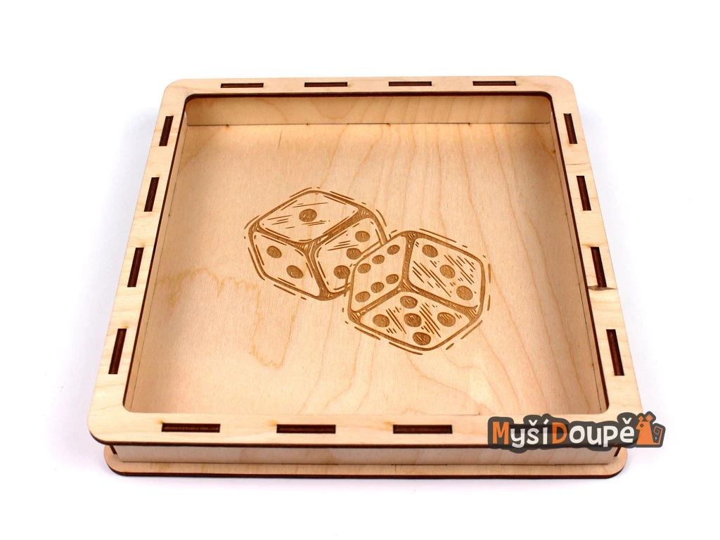 Myší Doupě Dice Tray XL - Motiv hrací kostky Obrázek