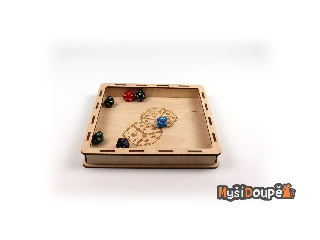 Myší Doupě Dice Tray XL - Motiv hrací kostky Obrázek