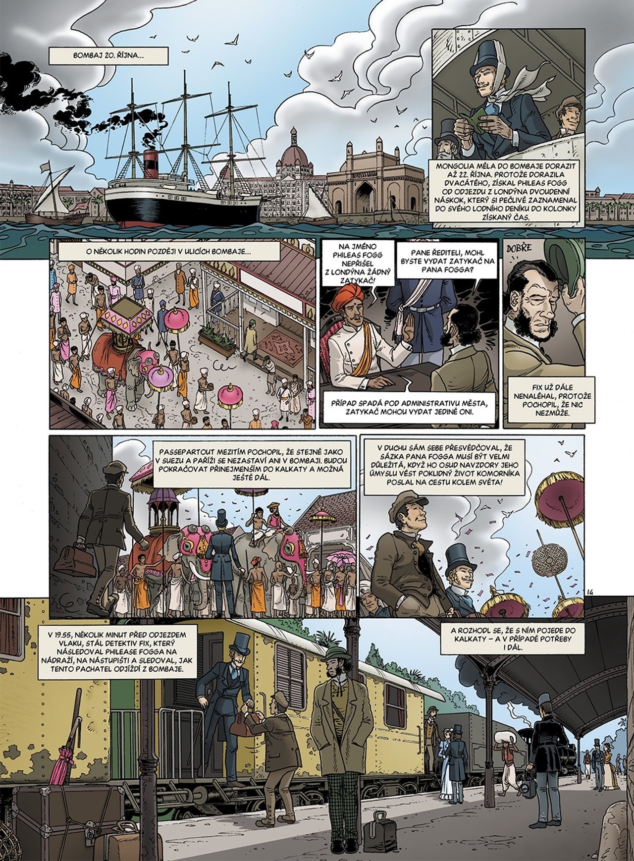 Slovart Cesta kolem světa za 80 dní - Velká díla světové literatury v komiksu Obrázek