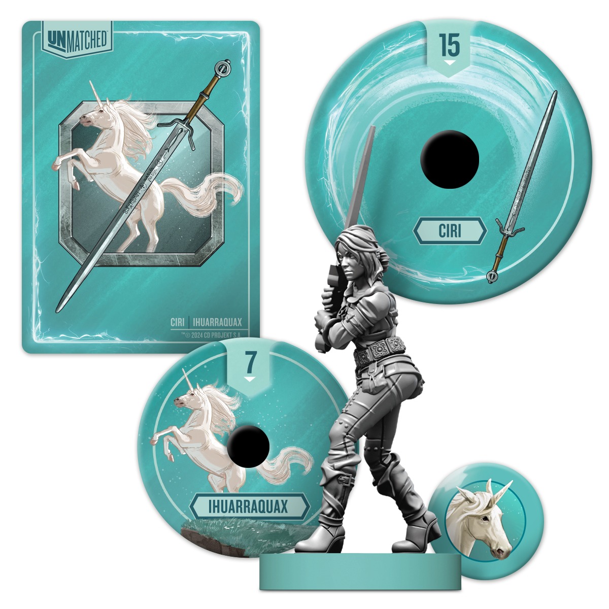 Restoration Games Unmatched: The Witcher – Steel and Silver Obrázek