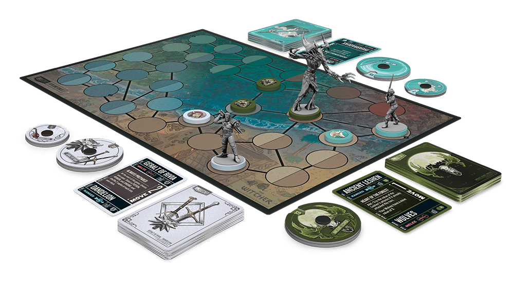 Restoration Games Unmatched: The Witcher – Steel and Silver Obrázek