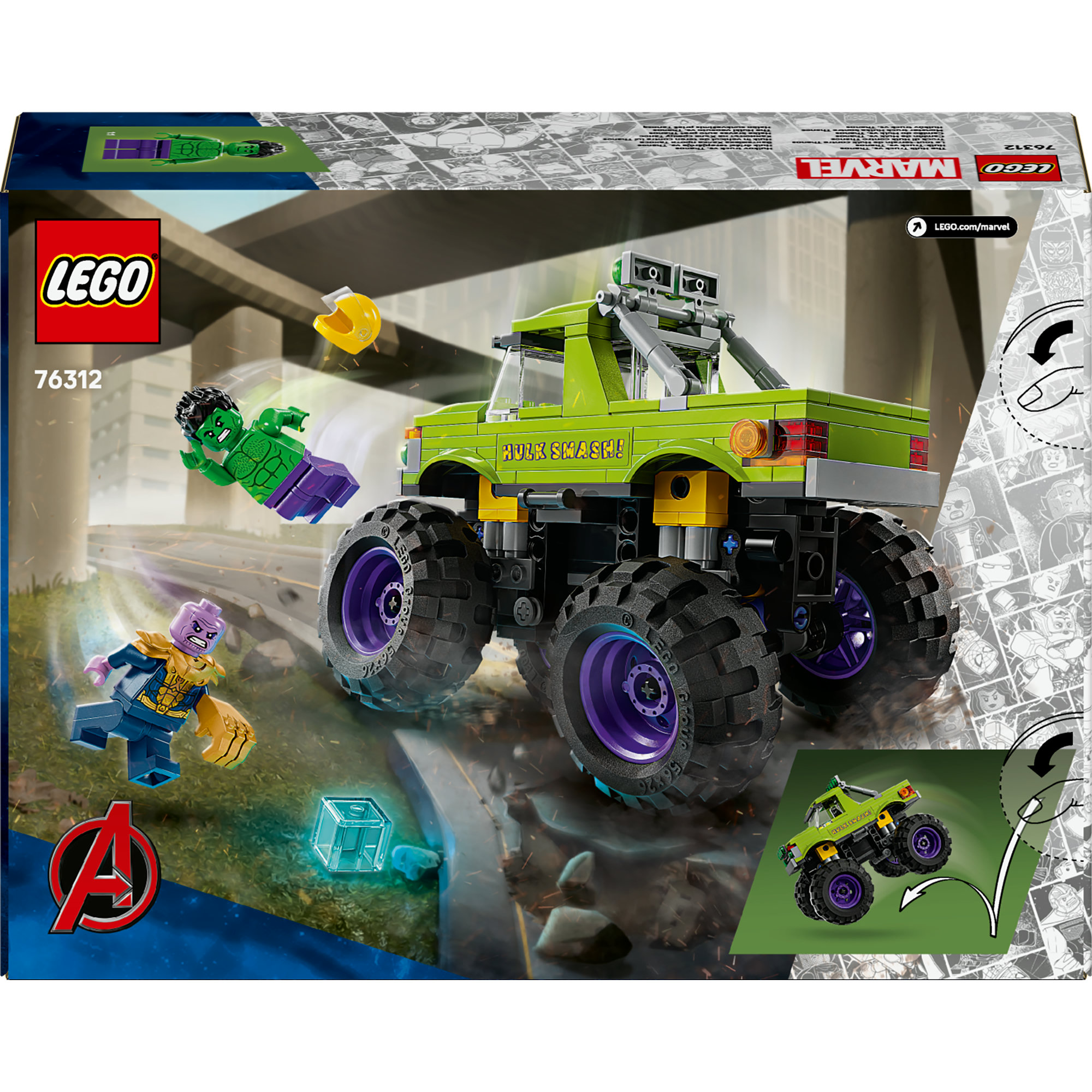 LEGO LEGO® Marvel Hulkův truck vs. Thanos 76312 Obrázek