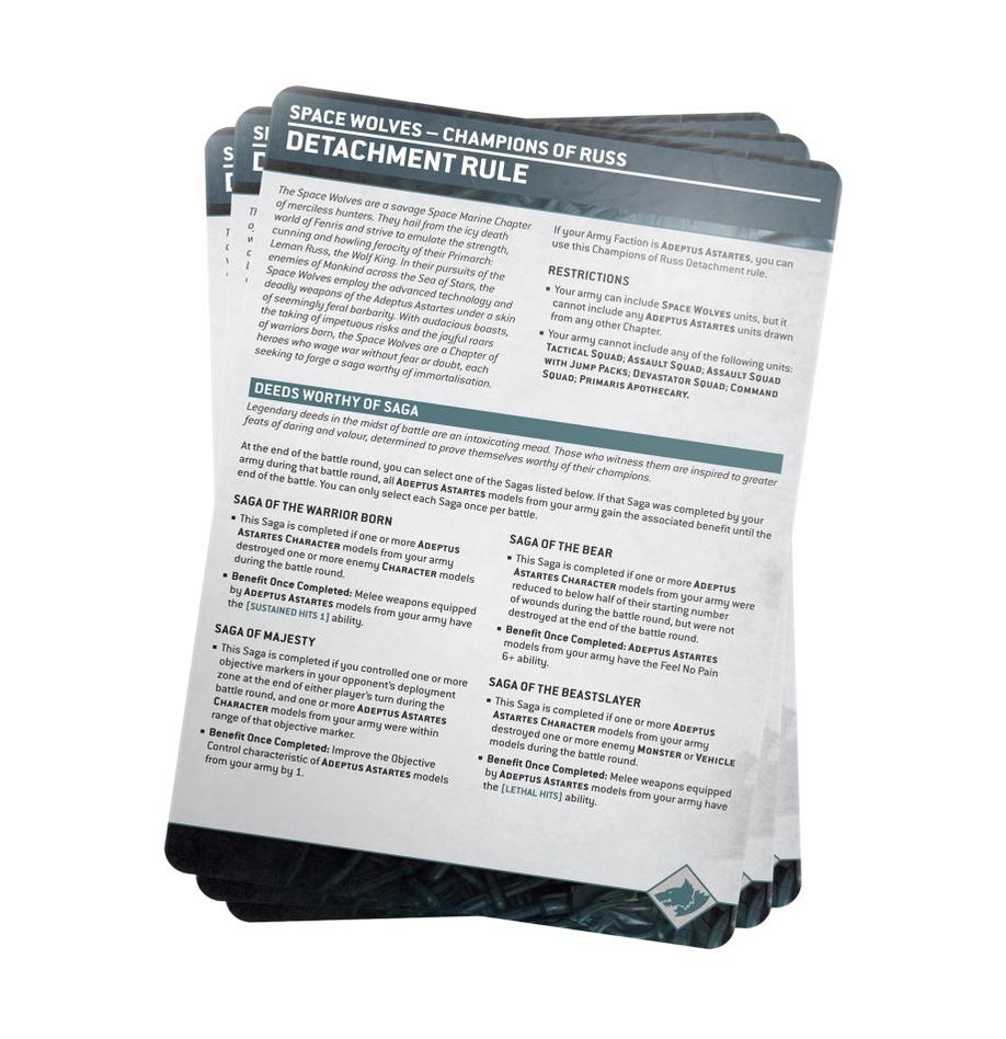 Games Workshop Warhammer 40000: Index Cards – Space Wolves Obrázek
