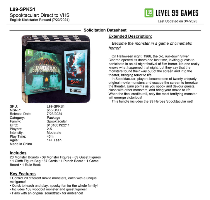 Level 99 Spooktacular Direct to VHS Obrázek