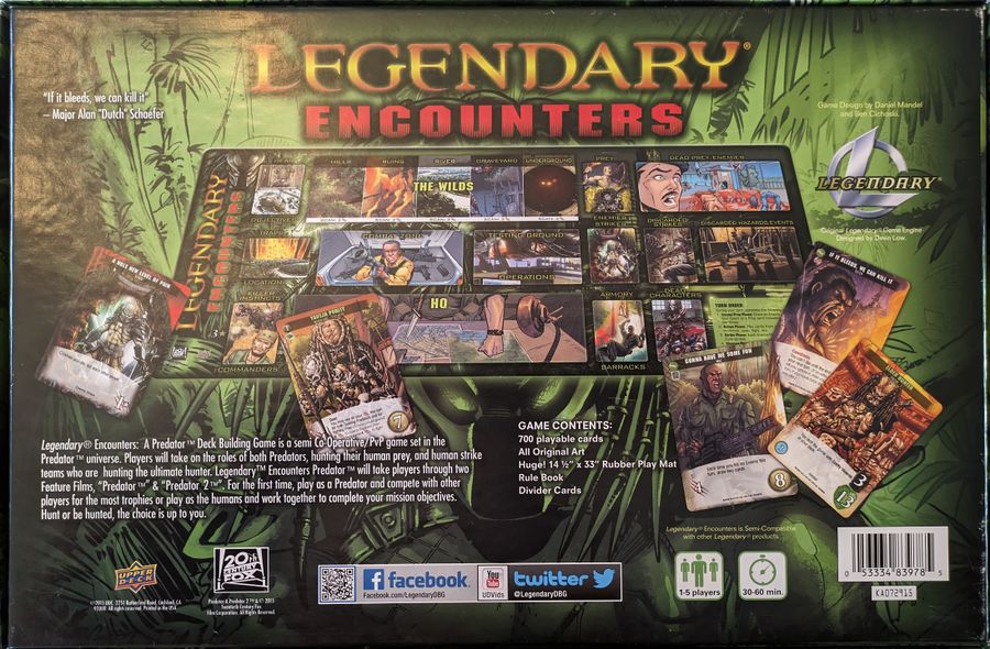 Upper Deck Legendary encounters: Predator Deck-Building Game Obrázek