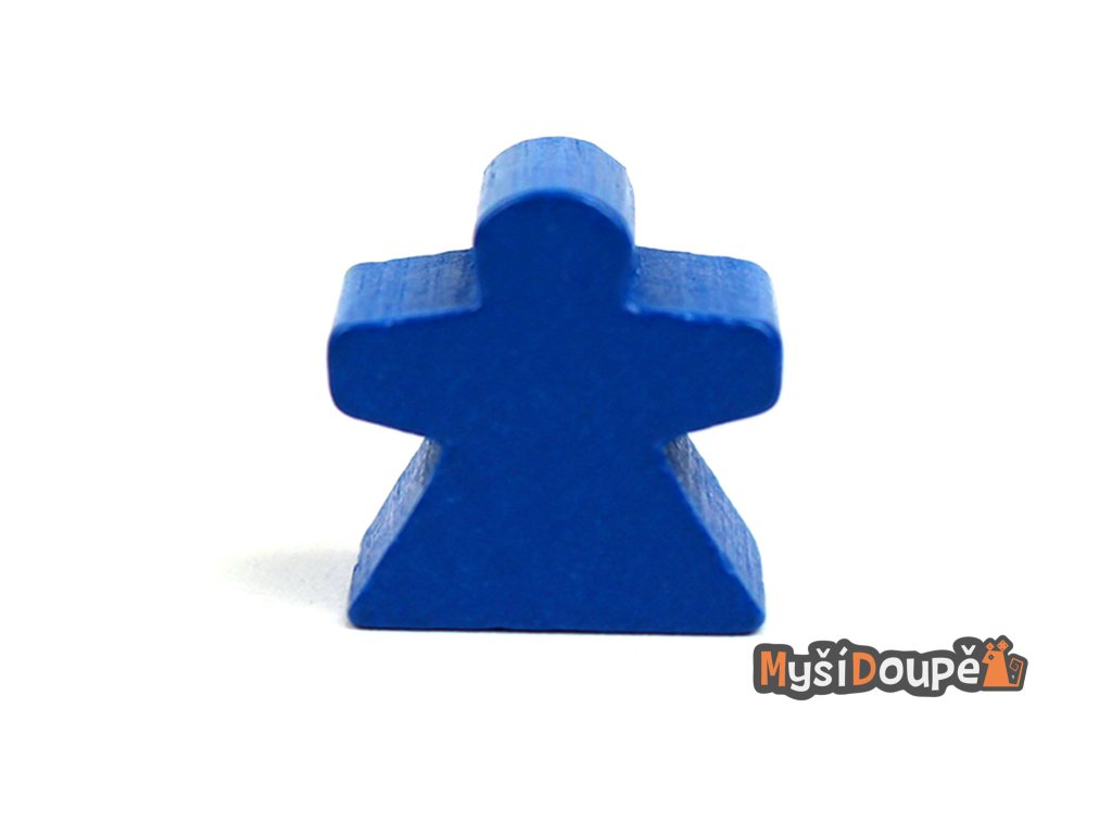 Myší Doupě Meeple Dáma - Dřevěné figurky (10ks) Barva: Modrá