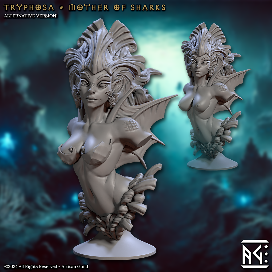 Artisan Guild Tryphosa, Mother of the Sharks BUST Mirmidons of the Death Tide of the Depth