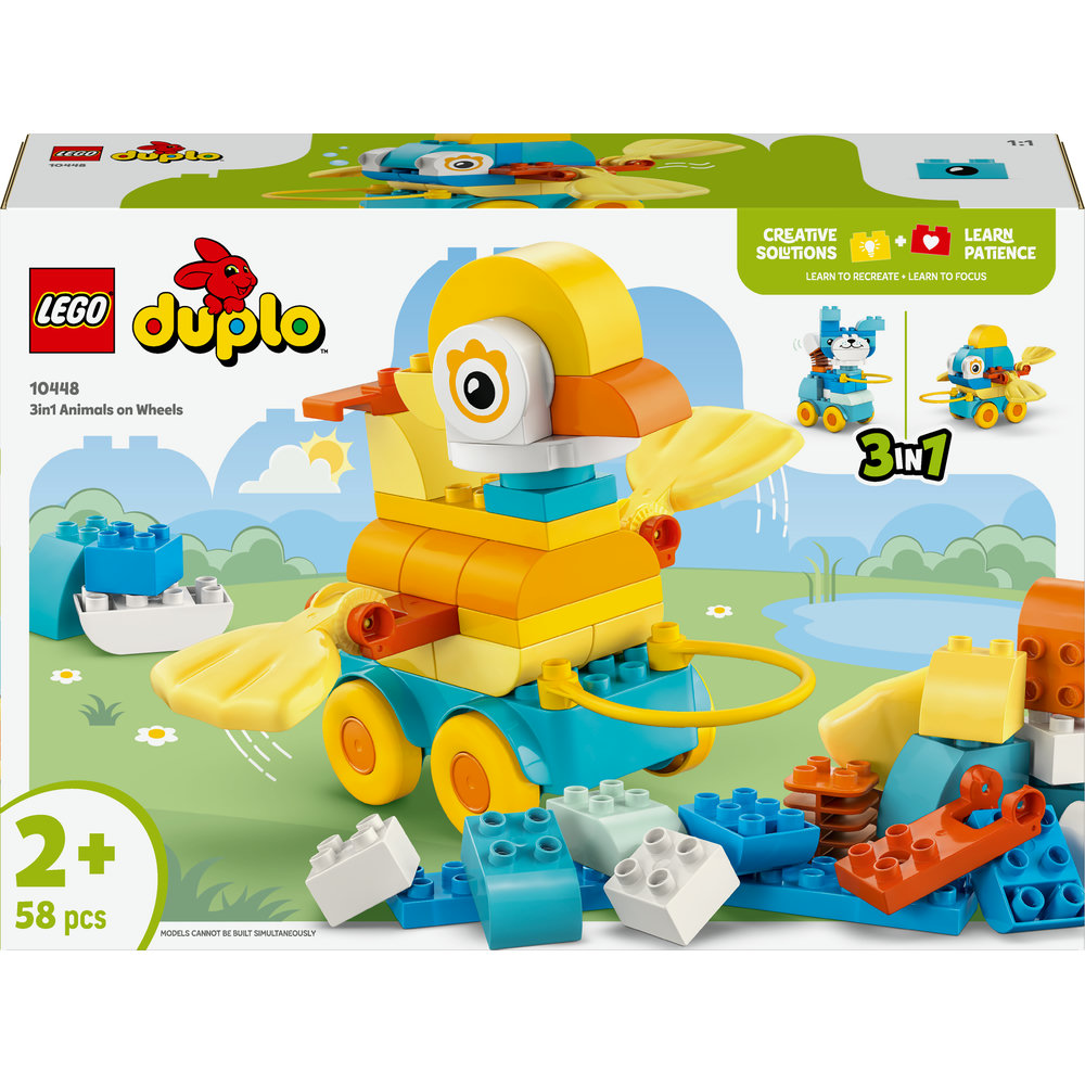 LEGO LEGO® DUPLO® 3 v 1: Zvířátka na kolečkách 10448 3IN1 ANIMALS ON WHEELS