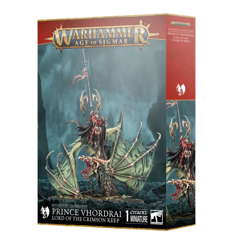 Games Workshop Warhammer Age of Sigmar: Soulblight Gravelords: Prince Vhordrai, Lord of the Crimson Keep/Revenant Draconith