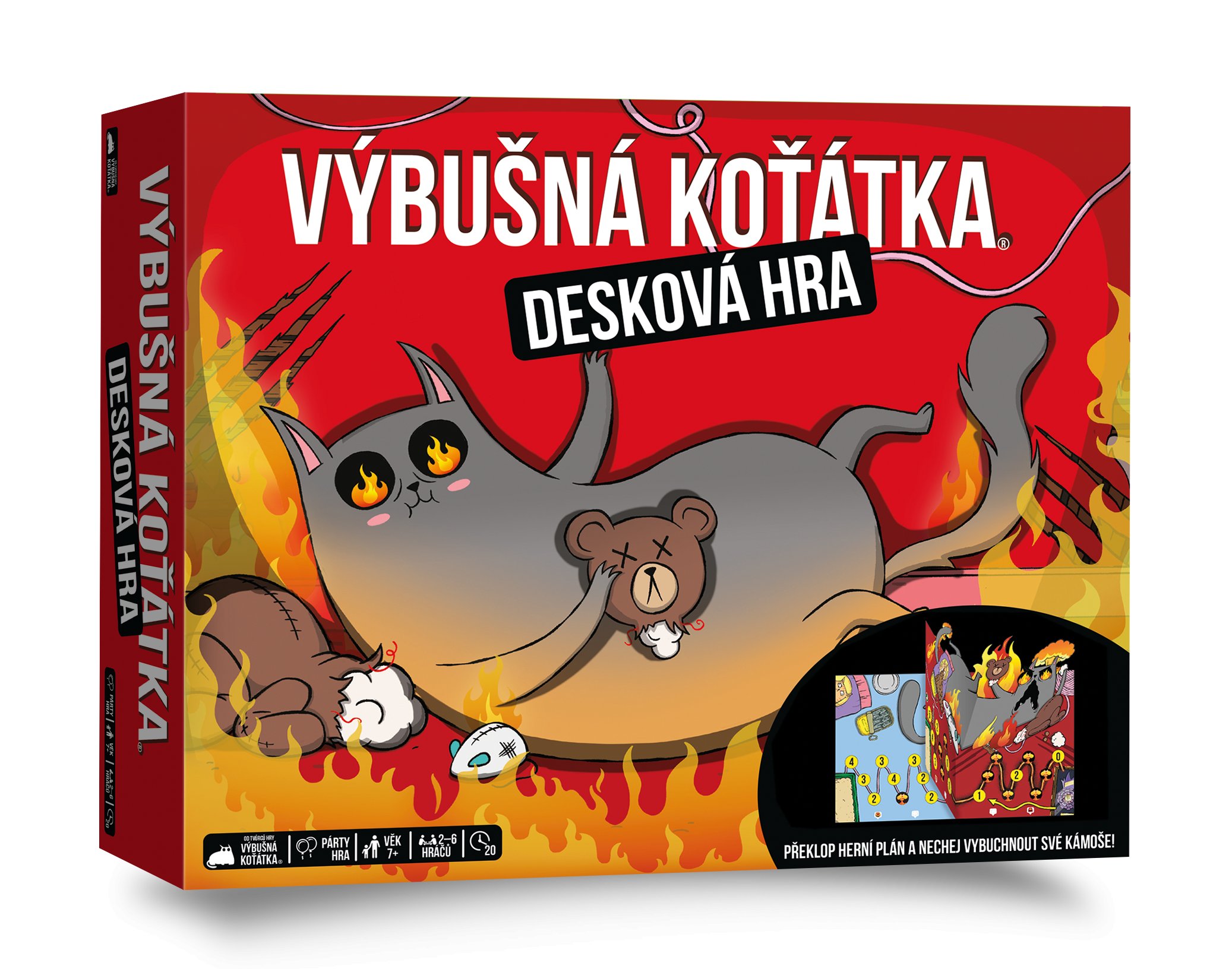 Asmodee Czech Republic Výbušná koťátka: Desková hra + akrylátové figurky (Exploding Kittens: The Board Game CZ)