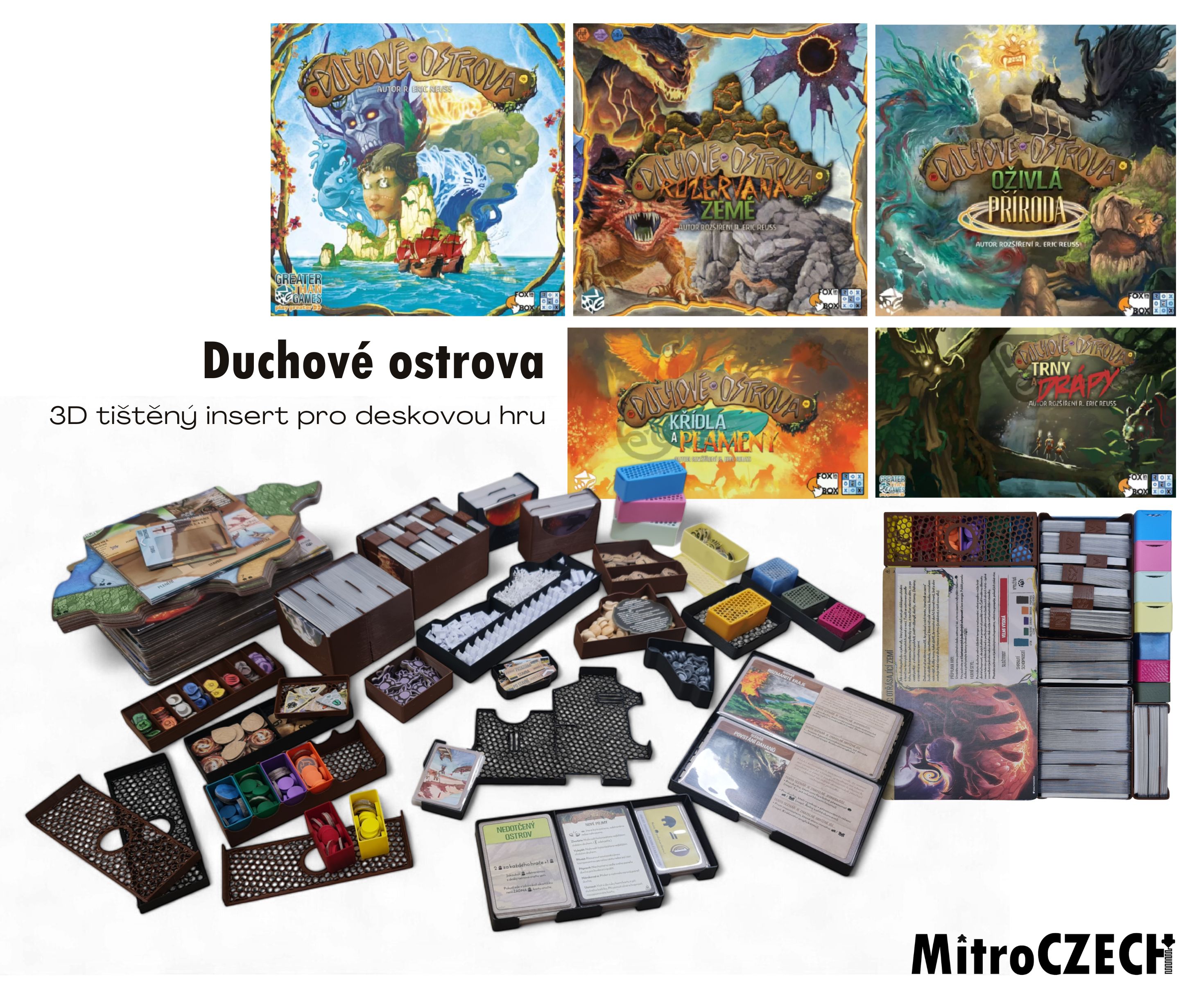 MitroCZECH Duchové ostrova + Oživlá příroda - insert pro hru Barva: Barevná, Oživlá příroda: Kompletní insert 12/2024
