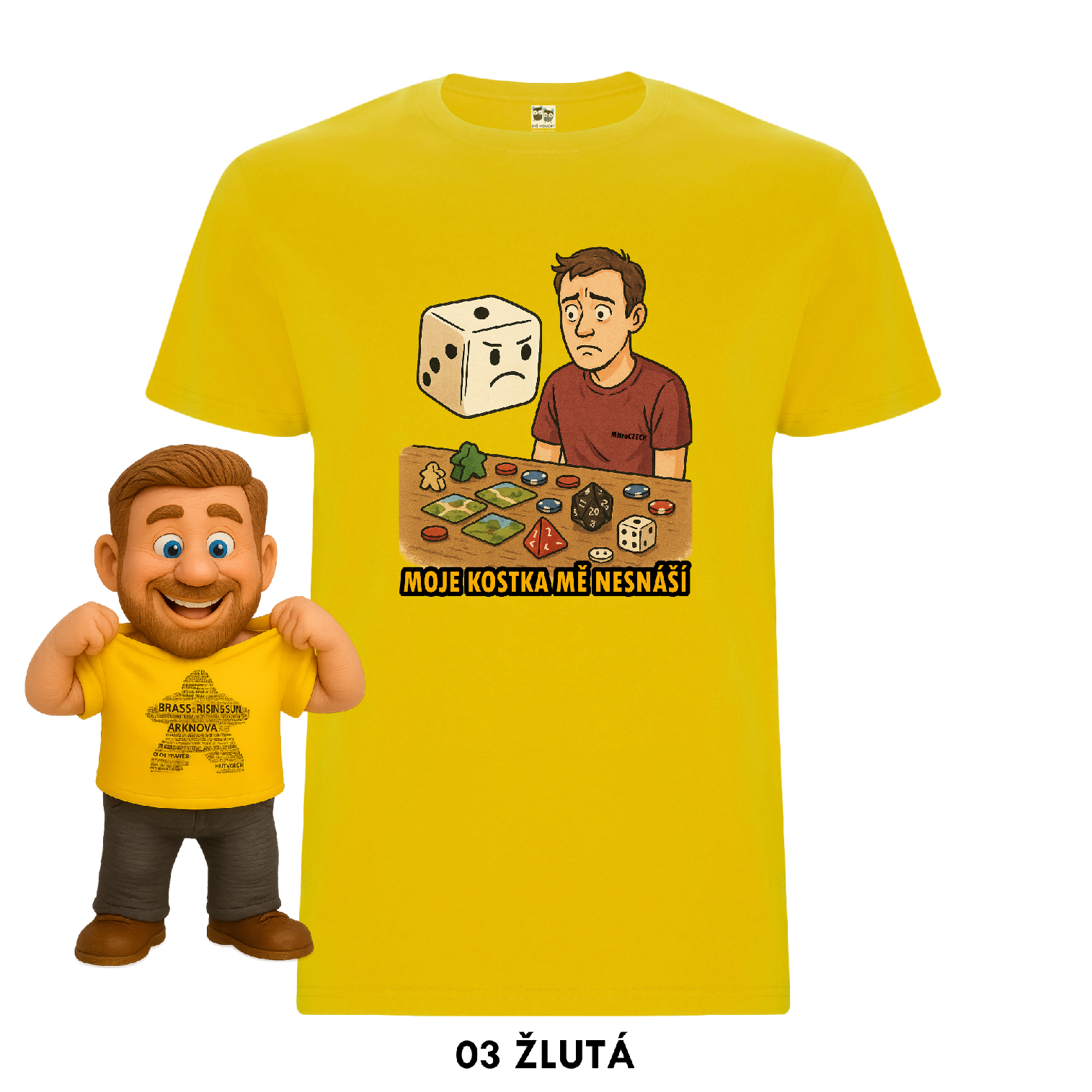 MitroCZECH Moje kostka mě nesnáší - TRIČKO Barva: 03 žlutá, Velikost: 3XL, Střih: Dámské