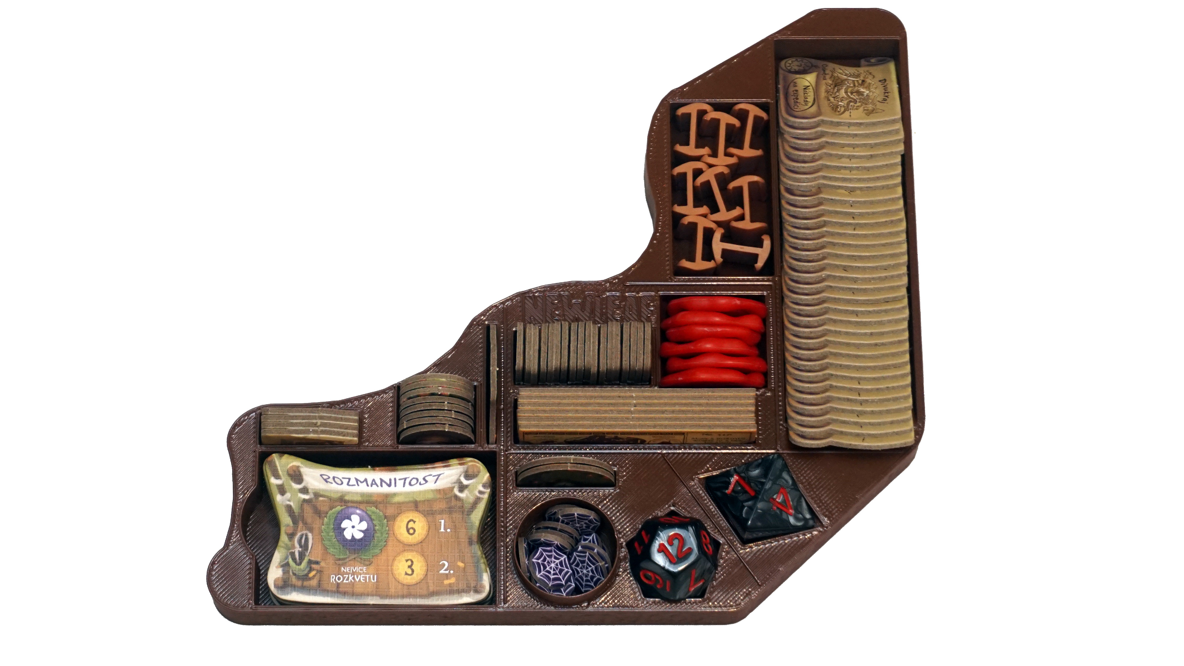 MitroCZECH Pořadač na komponenty pro Everdell The Complete Collection (Divukraj). Barva: Hnědá