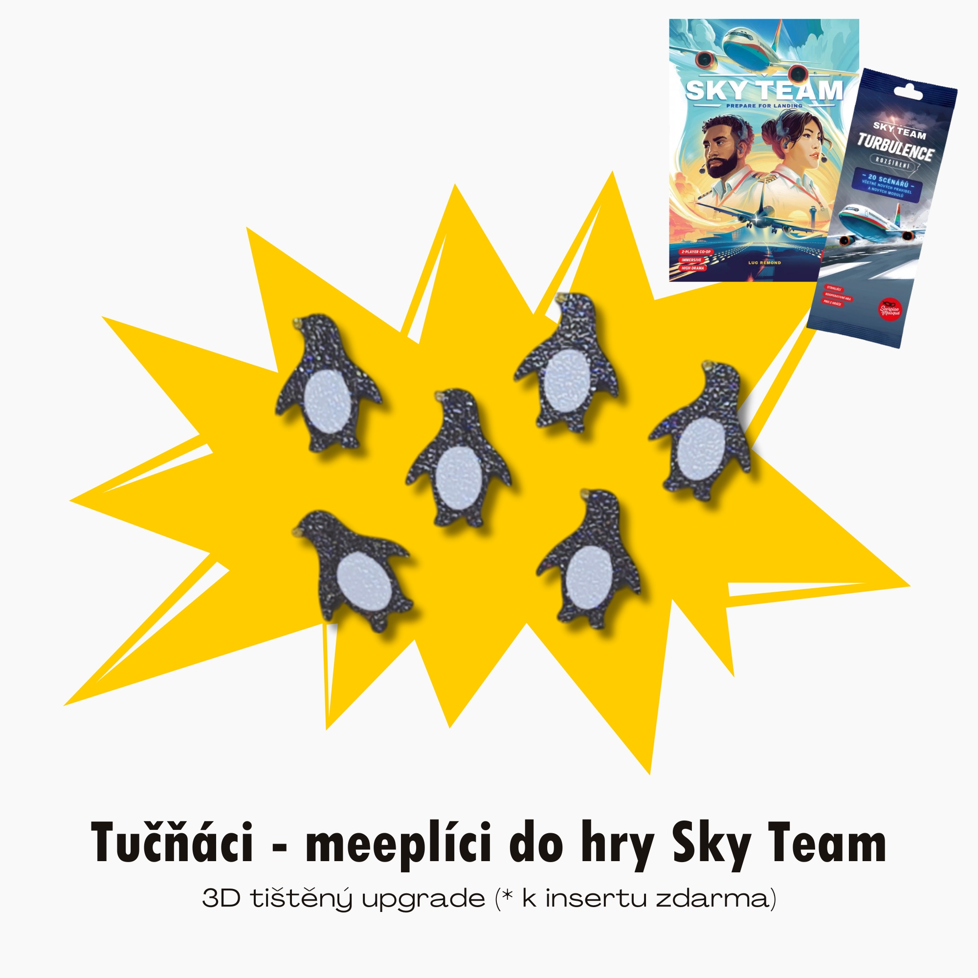 MitroCZECH Tučňáci do hry Sky Team Barva: Vícebarevná, Množství: 1 set