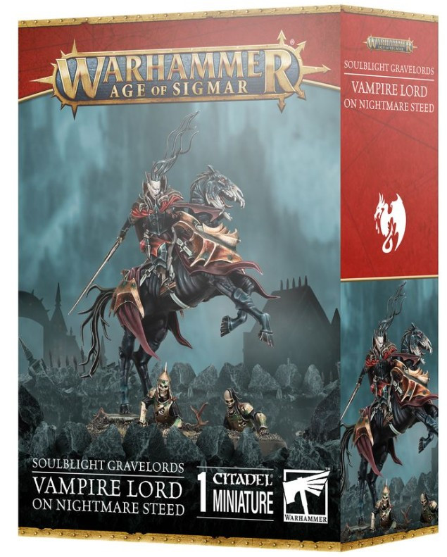Games Workshop Poškozené - Warhammer Age of Sigmar - Soulblight Gravelords: Vampire Lord on Nightmare Steed