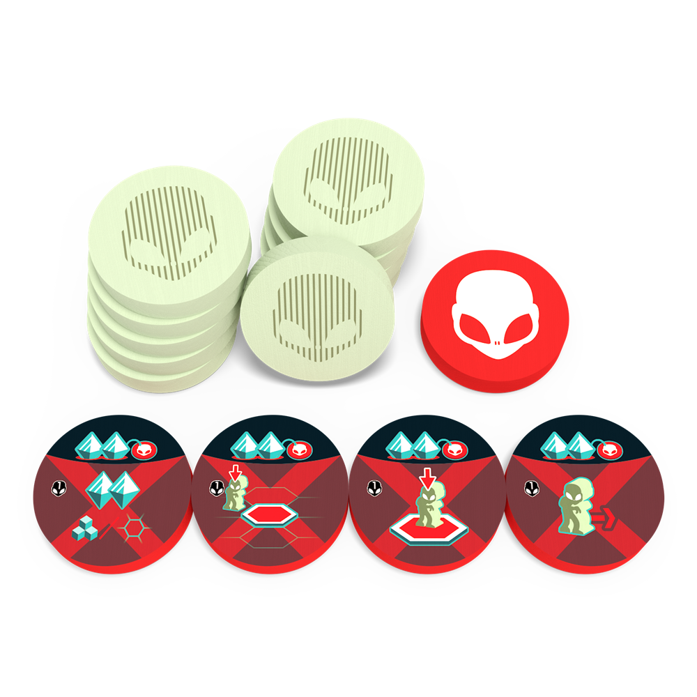 Eagle-Gryphon Games On Mars: Alien Invasion - Wooden Alien Token