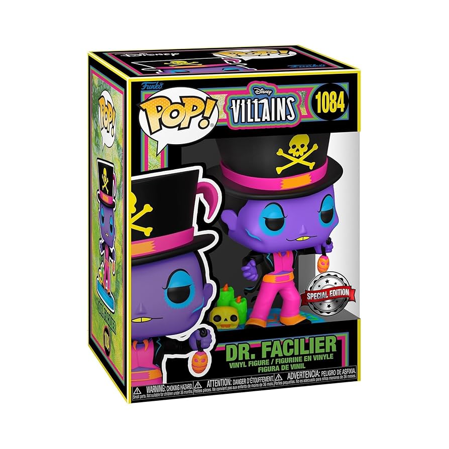 FunkoPop Funko POP! Disney: Villains- Dr.Facillier (Blacklight)(Exclusive)