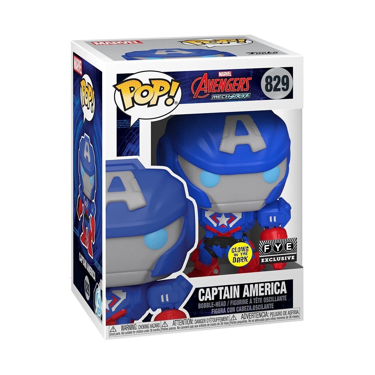 FunkoPop Funko POP! Marvel: Mech Strike - Captain America (GW) (Exclusive)