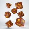 Q-Workshop - Classic RPG Dice Set (7 dice) karamelová / žlutá