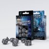 Q-Workshop - Classic RPG Dice Set (7 dice) šedá / bílá