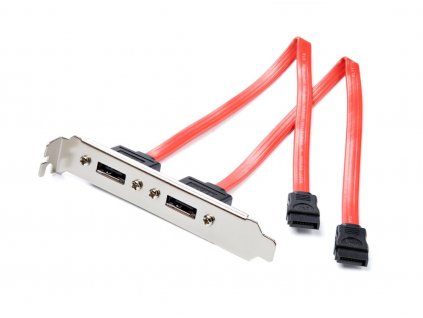 2 Port SATA to eSATA Slot Plate Bracket