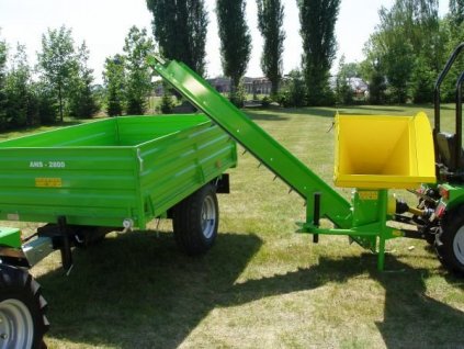 BOBR 75 Transport - špalíkovač za traktor + pásový dopravník + doprava zdarma