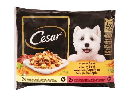 Cesar Selection kapsa výběr v želé 4x100g