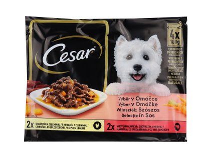 Cesar Selection kapsa výběr v omáčce 4x100g