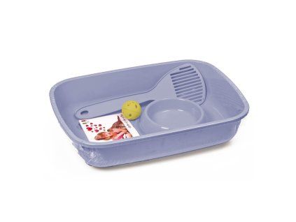 WC kočka Welcome kitten set šedomodrý