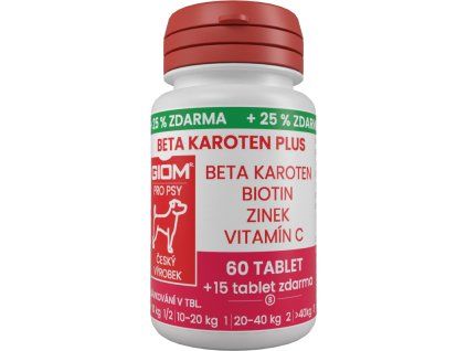 Giom S pes Beta-karoten plus 60 tbl+25% zdarma