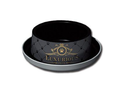 Miska plast LUXURIOUS 1 černá 350ml