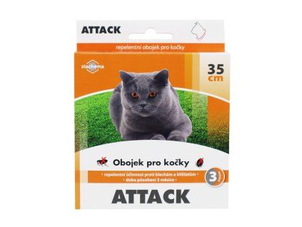 Attack obojek antiparazitární kočka 35cm