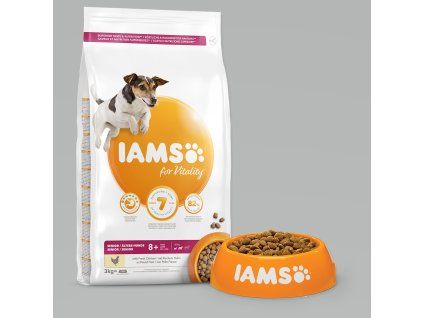 IAMS Dog Senior Small&Medium Chicken 3kg