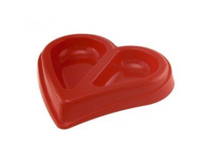 Miska plastová dvojité srdce 0,45l SP