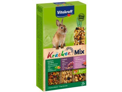 Vitakraft Rodent Kräcker Rabbit Trio mix tyč 3ks