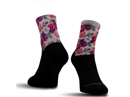 Ponožky, motiv růže