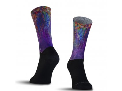 Ponožky, motiv květinová abstrakce