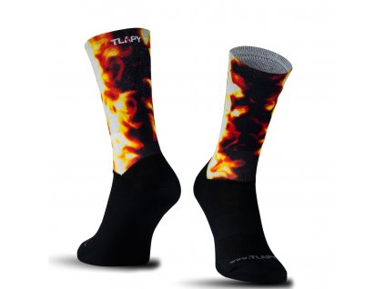 Ponožky, motiv plameny