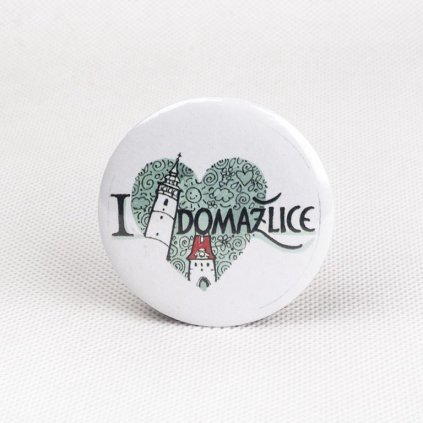 Placka „I ❤ Domažlice“, stmívání